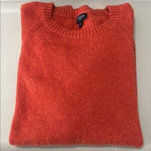 JCrew Factory Wool Blend Crewneck Sweater Orange Size Large